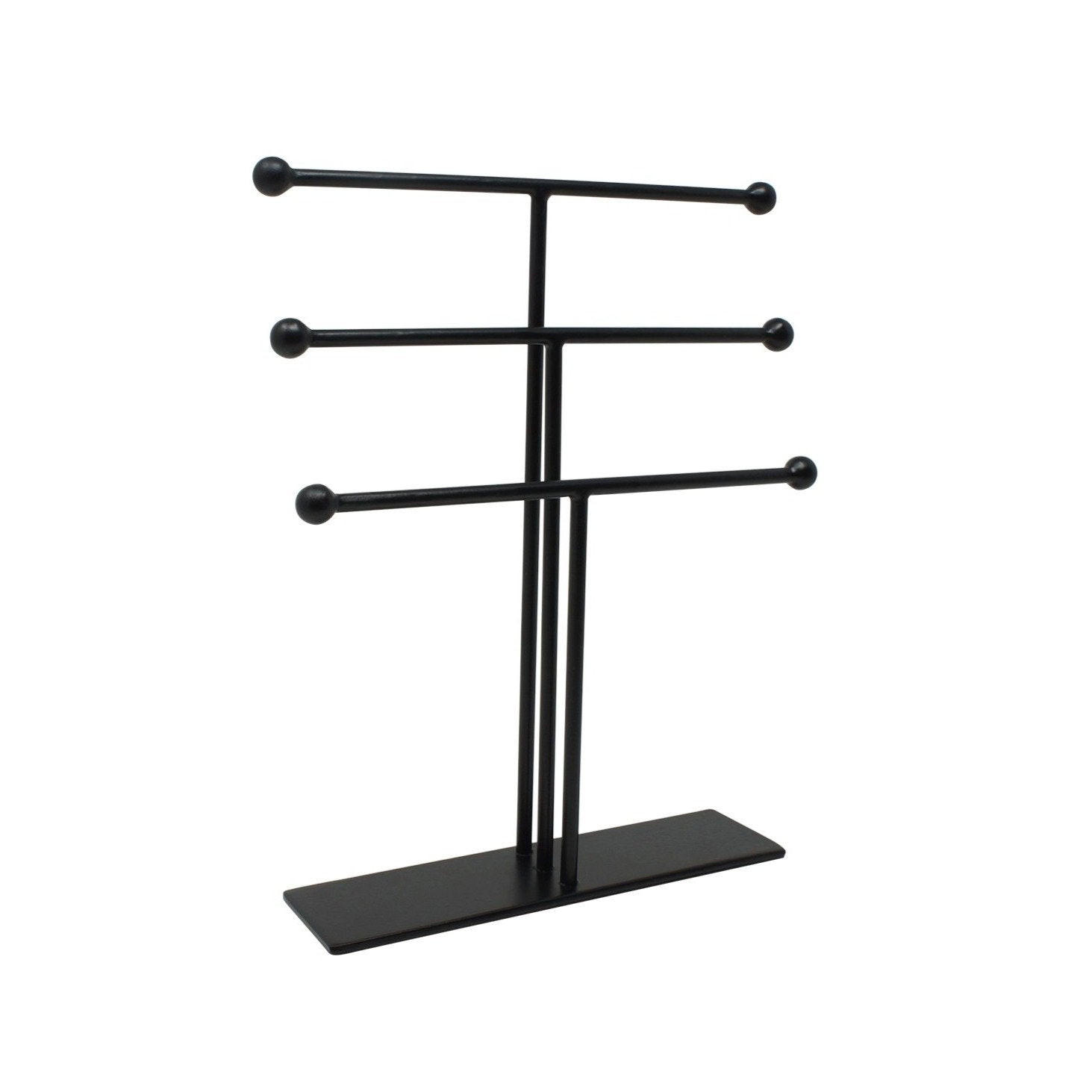 SCHMUCKSTÄNDER Ela aus Eisen in Schwarz 25/5 cm - Schwarz, Metall (5/20/25cm) - LaLe Living