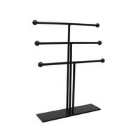 SCHMUCKSTÄNDER Ela aus Eisen in Schwarz 25/5 cm - Schwarz, Metall (5/20/25cm) - LaLe Living