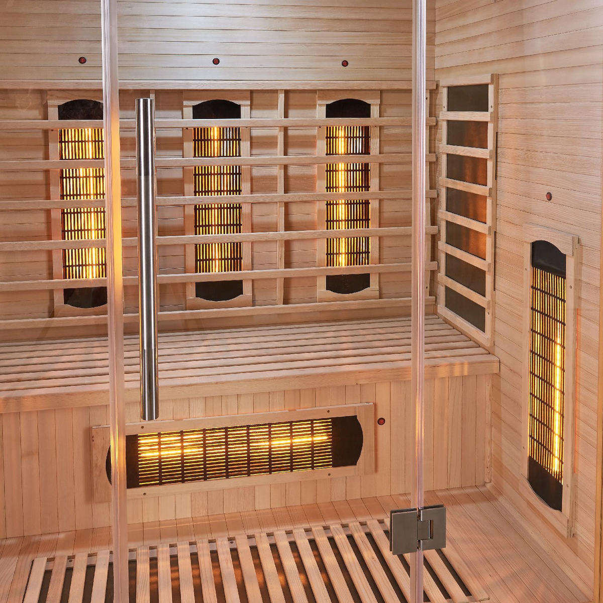 INFRAROTKABINE Kiruna160 mit Dual Technologie - Naturfarben, Holz (160/190/105cm) - Artsauna