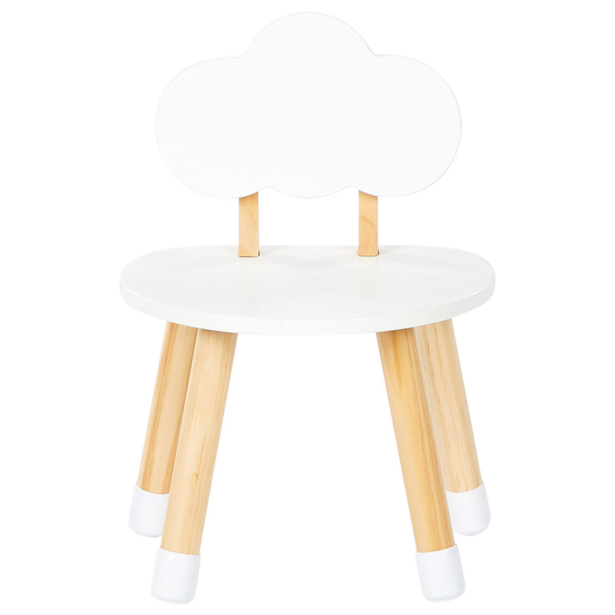 KINDERTISCH mit Stühlen Weiß Robin - Braun, Holzwerkstoff (60/50/60cm) - Beliani