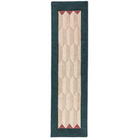 TEPPICHLÄUFER handgetuftet DARENT, Wabenmuster, Petrol, 60 x 230 cm - Türkis, Textil (60/230cm) - KADIMA DESIGN