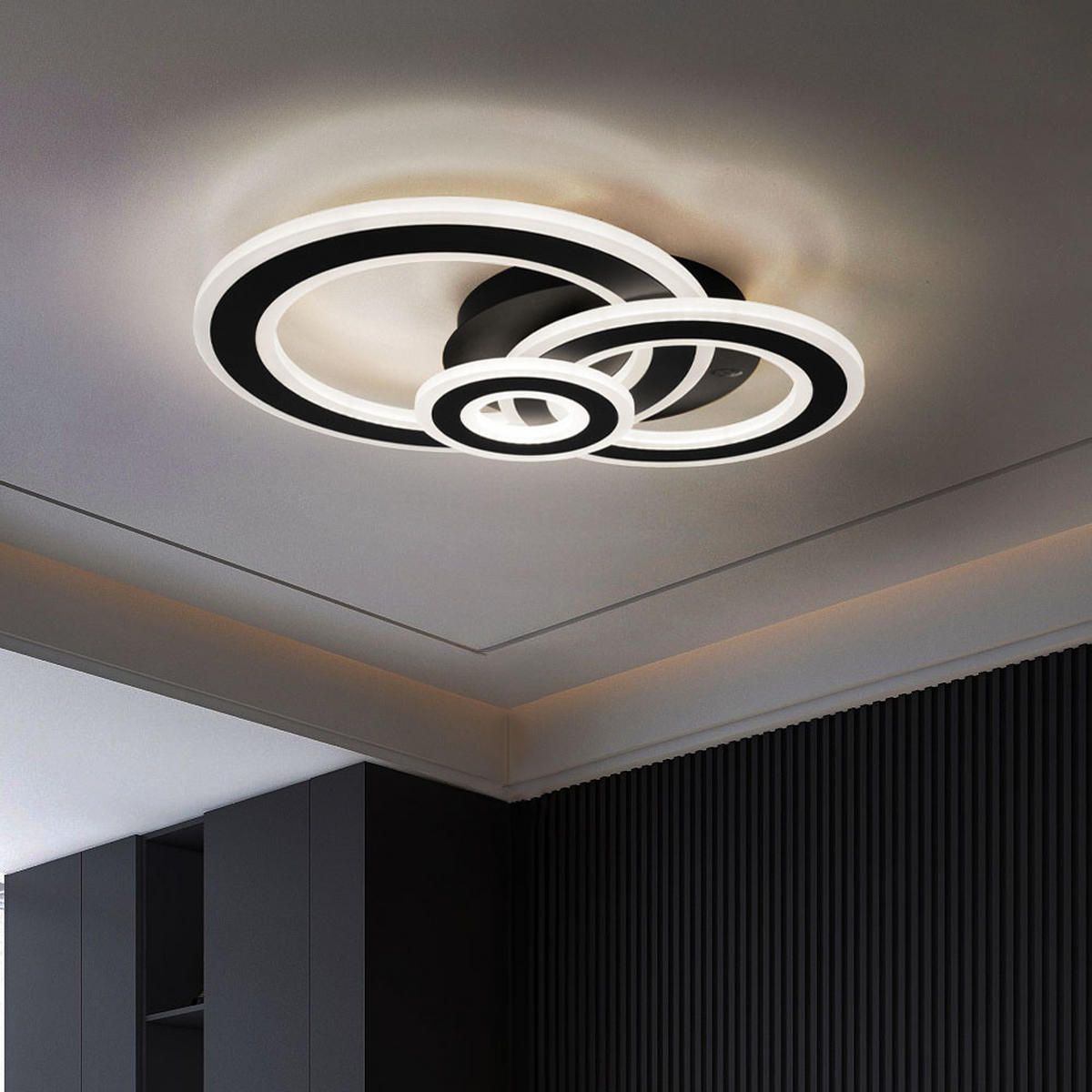 LED DECKENLEUCHTE Metall Grau RIO - Grau, Metall (47.5/36/7cm) - Wofi