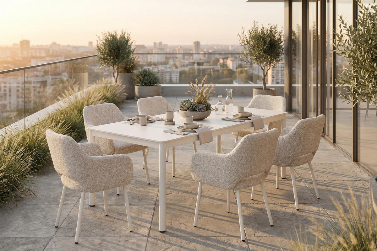 GARTENSTUHL AMUR Cremeweiß SOLENZO Flachgewebe (1er-Set) - Creme, Textil (62/80/62cm) - KAWOLA