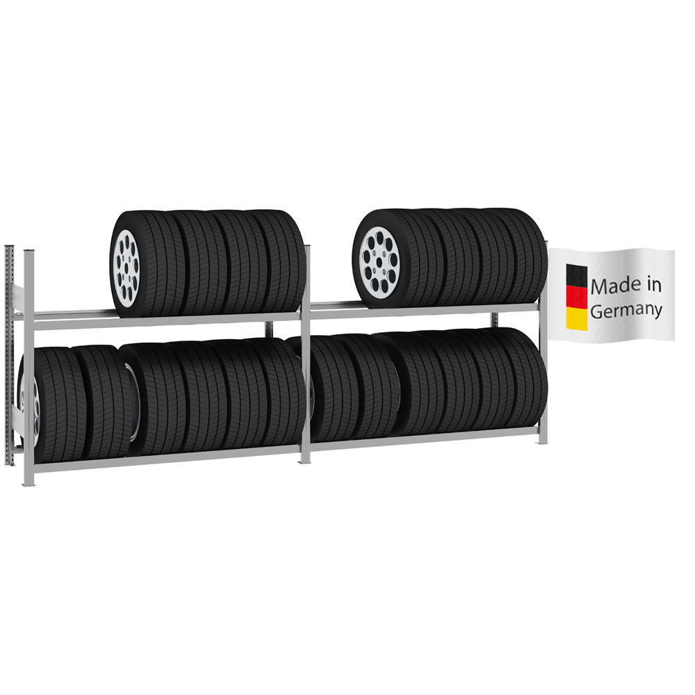 REIFENREGAL TIRE PRO 115x300x43cm 2er Set - Silberfarben, Metall (300/115/43cm) - PROREGAL