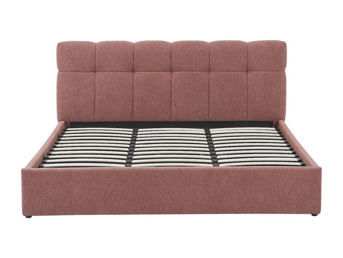 BETT mit Bettkasten - 2 Personen - stoff - terracotta Maziri - Terracotta, Textil (180/200cm) - Vente-Unique