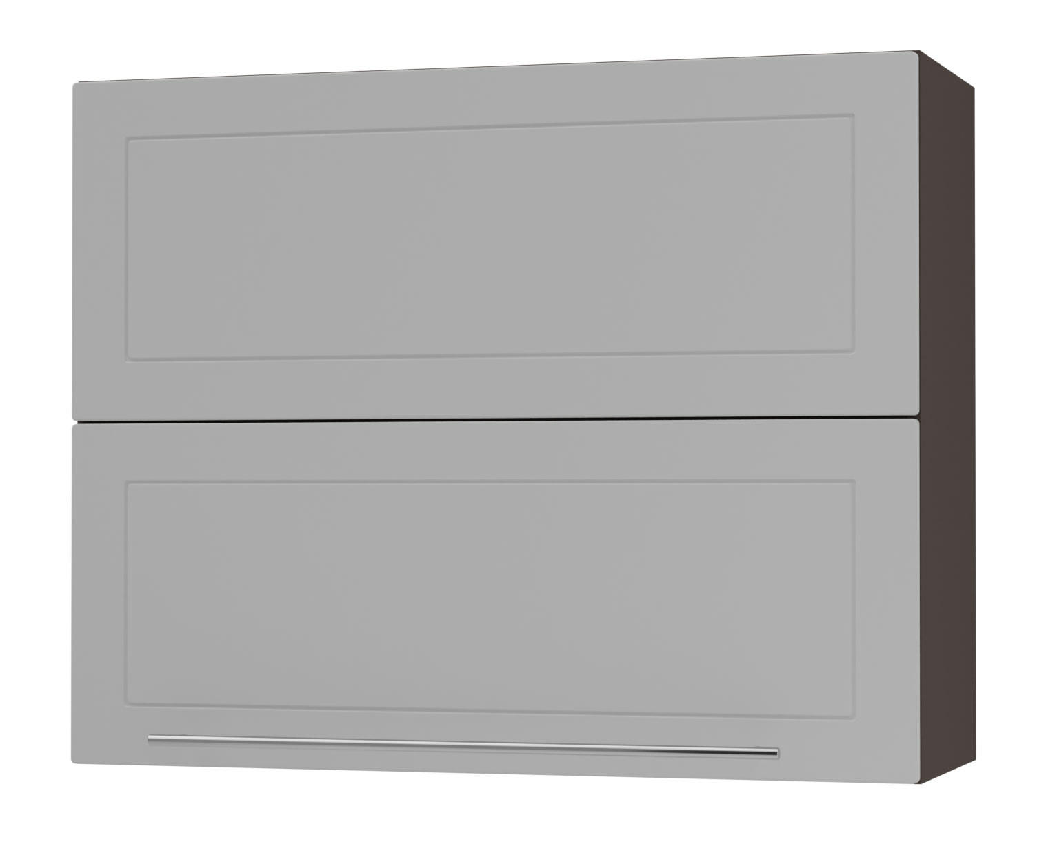 KÜCHENHÄNGESCHRANK Kvantum W8B/90 Dust Grey Matt / Lava Matt 90 / 32,5 / 72cm - Dunkelgrau/Grau, Holz/Holzwerkstoff (90/72/36cm) - Feldmann-Wohnen