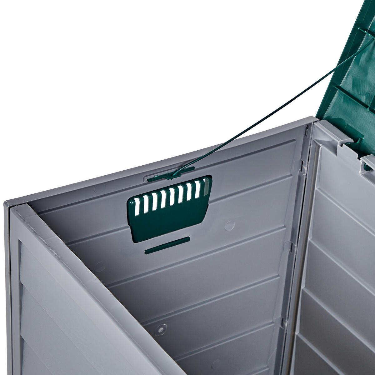 AUFBEWAHRUNGSBOX Grau Locarno - Grau/Grün, Kunststoff (112/53/50cm) - Beliani
