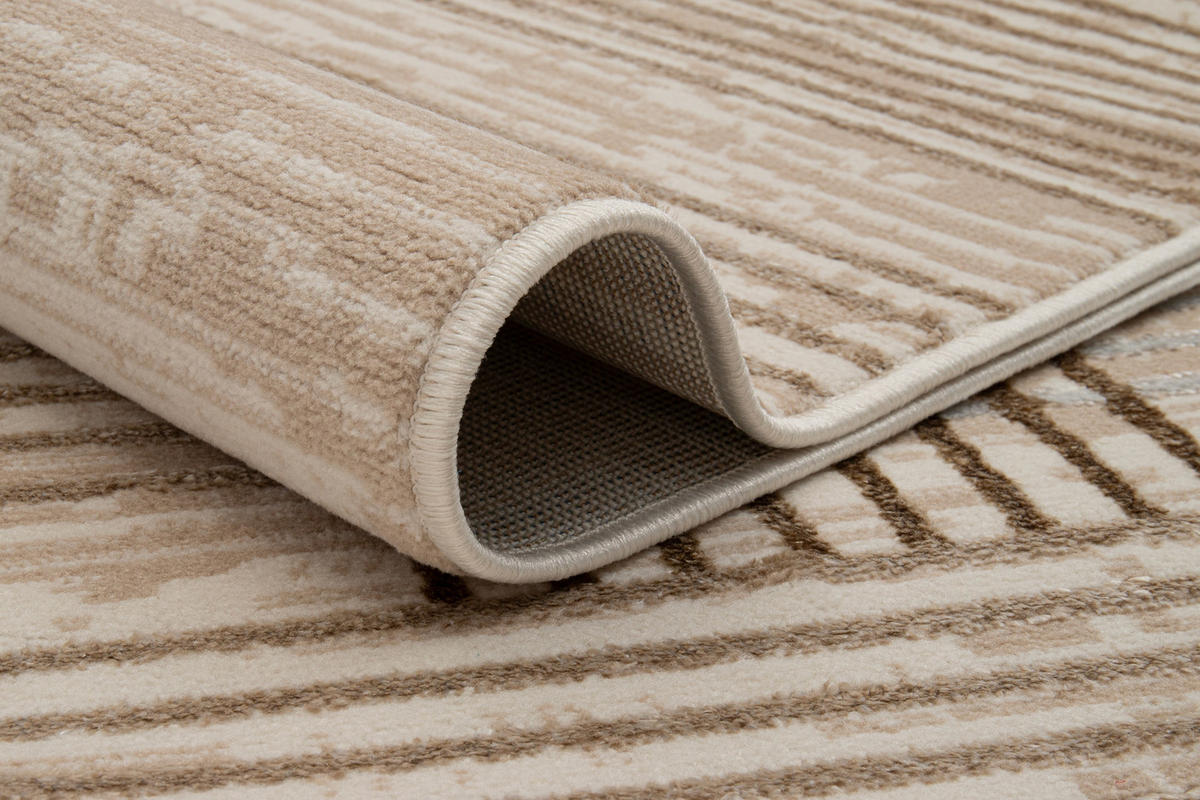 TEPPICH CRYSTAL Creme Braun 300/400 cm - Creme/Braun, Textil (300/400cm) - Tapiso