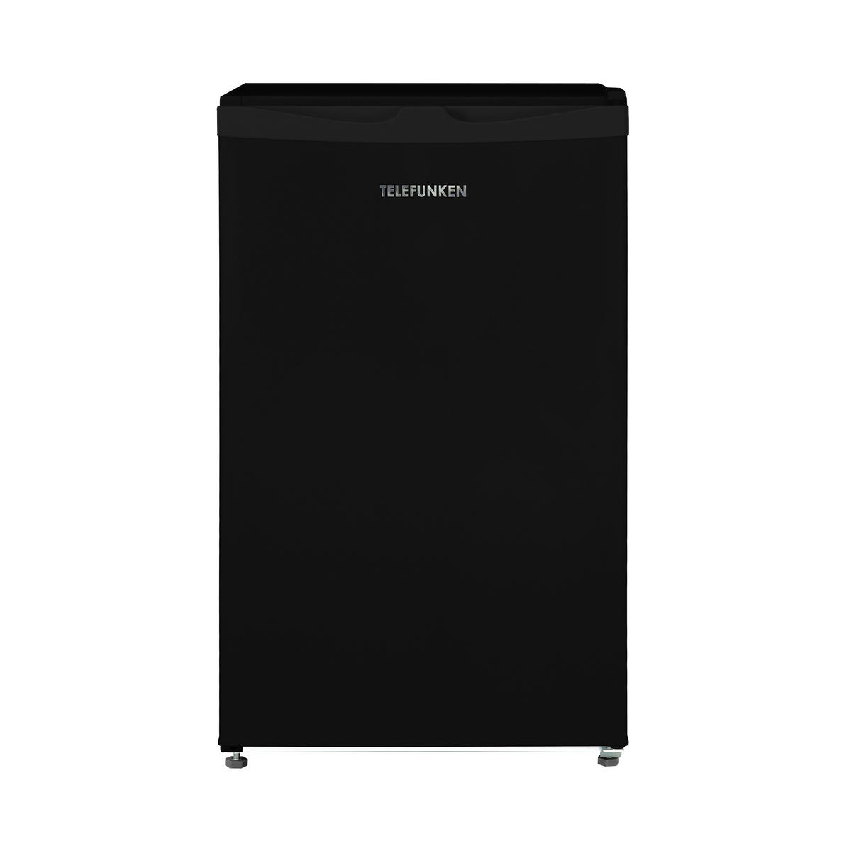 KÜHLSCHRANK, ohne Gefrierfach, freistehend, klein, 90 Liter Nutzinhalt, mit Gemüsefach & 3 Ablagen, Temperaturregelung, CF-31-121-B - Schwarz, Kunststoff/Metall (48/82.1/50cm) - Telefunken
