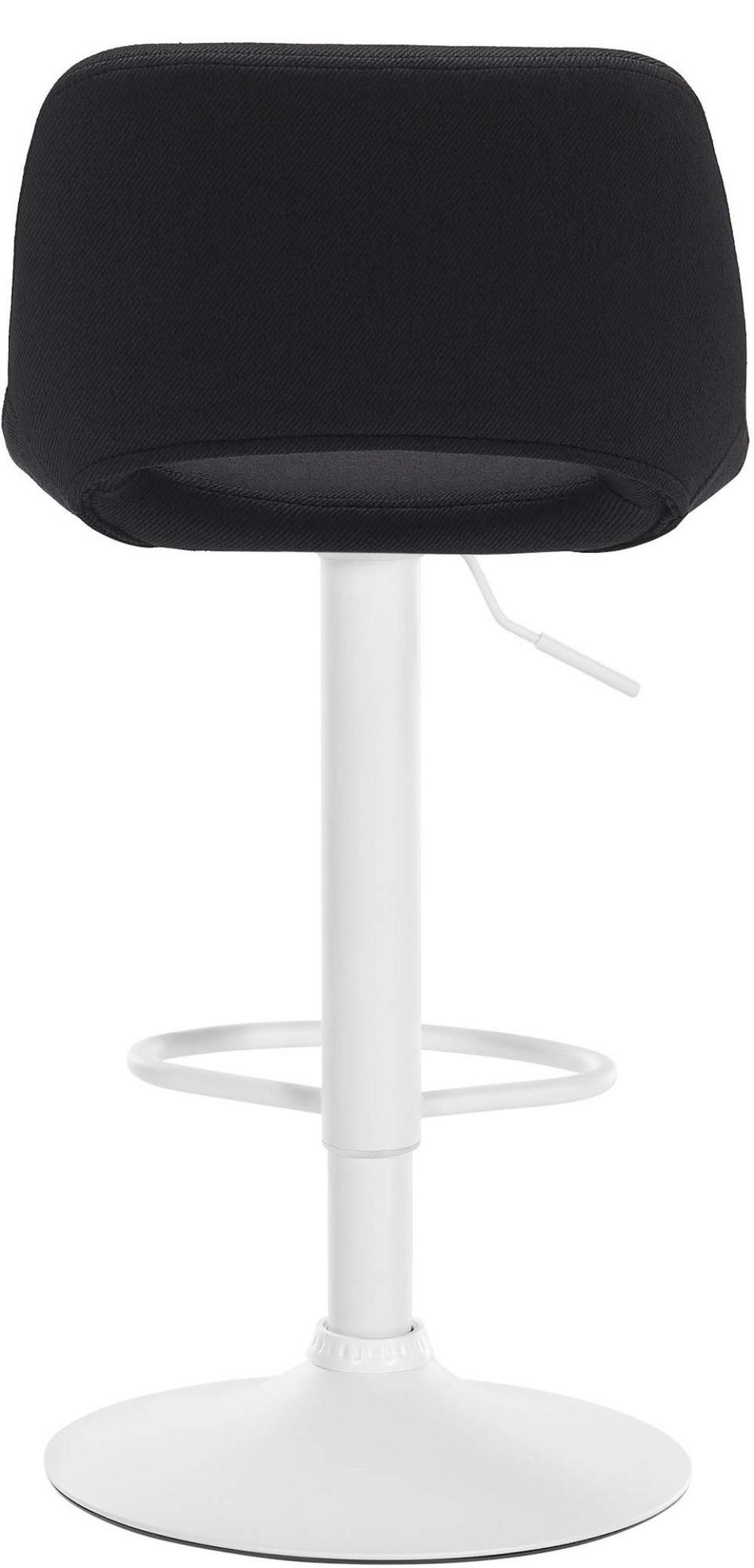 BARHOCKER 2er Set Stoff schwarz - Schwarz/Weiß, Textil/Metall (42/86/46cm) - CLP