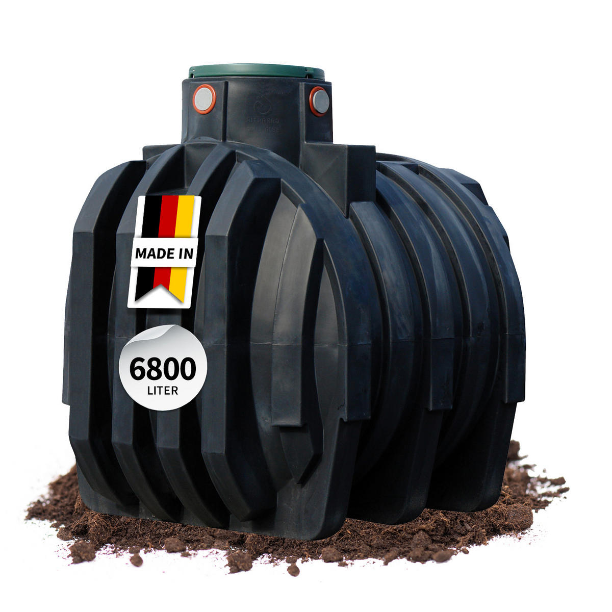ERDTANK 6800 L - Schwarz, Kunststoff (200/240/245cm) - 4rain