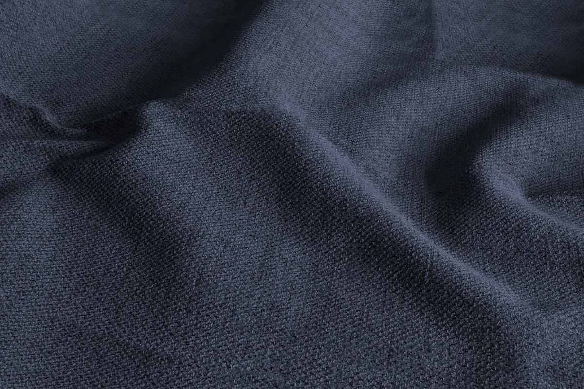 ECKSOFA VERONA 3-Sitzer links, Marineblau - Blau/Schwarz, Holz/Textil (224/173cm) - Courtois Laville