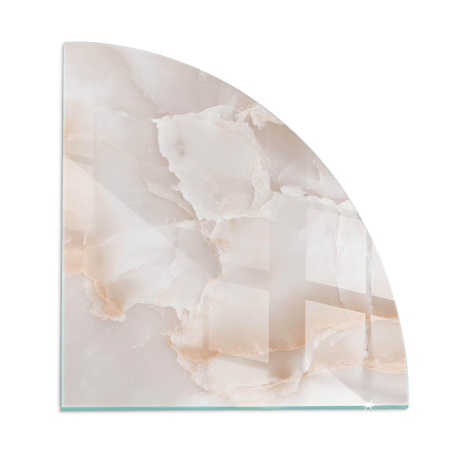 GLASPLATTE für Kamin 100x100 cm Beige - Beige, Glas (100/100/0.4cm) - ArtPrintCave