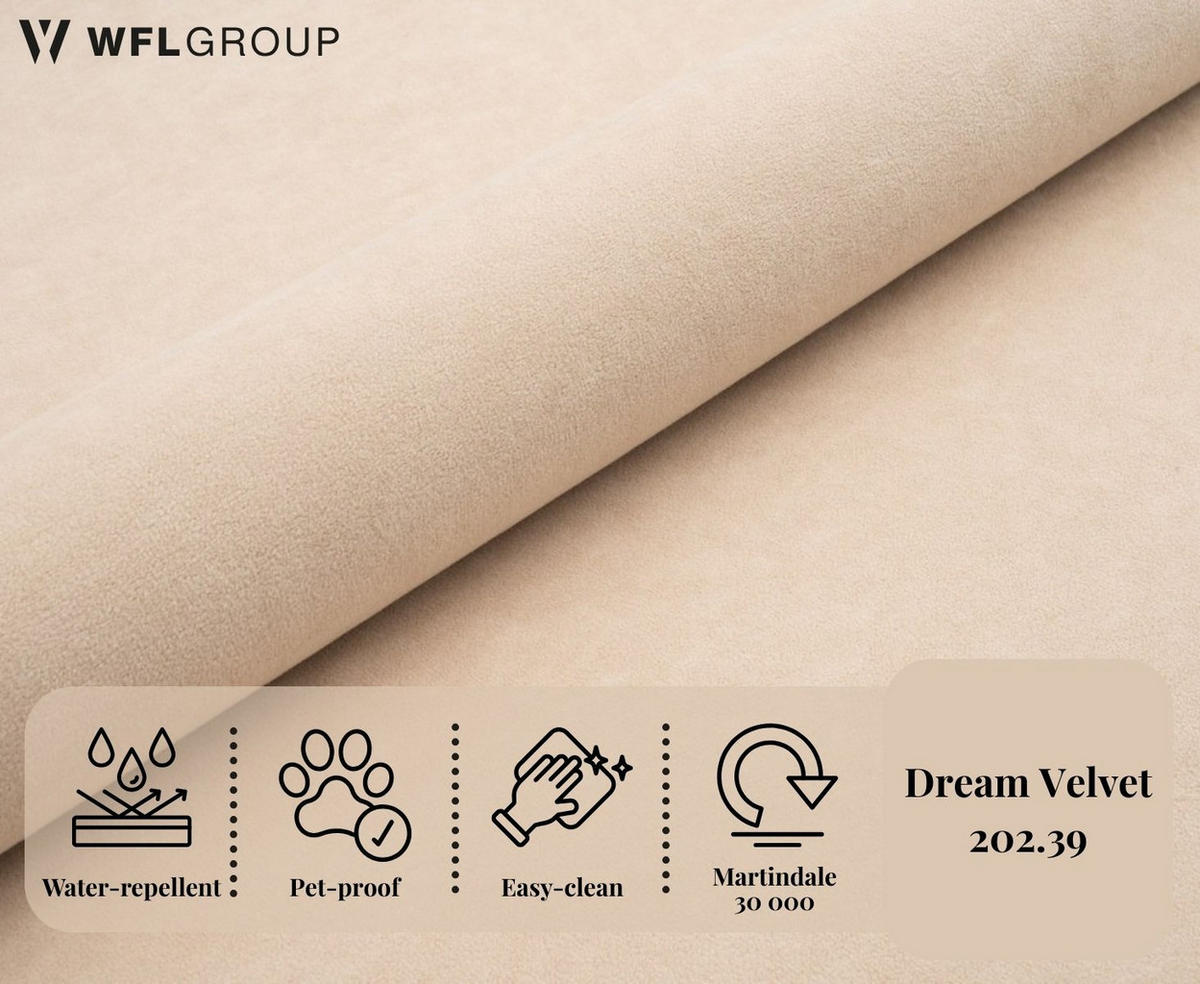 BOXBETT Amira mit Bettkasten, Samt Beige 200/200 cm – 7-Zonen Taschenfederkern-Matratze & Komfortschaum-Topper - Ecru/Beige, Holzwerkstoff/Kunststoff (200/200cm) - WFL GROUP