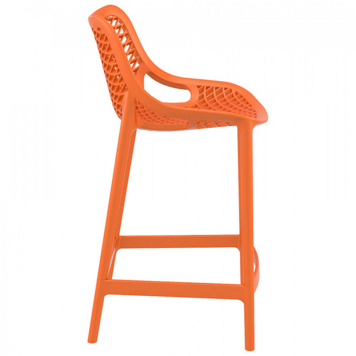 BARHOCKER orange 44x95x51cm - Orange, Kunststoff (44/95/51cm) - AlterEgo