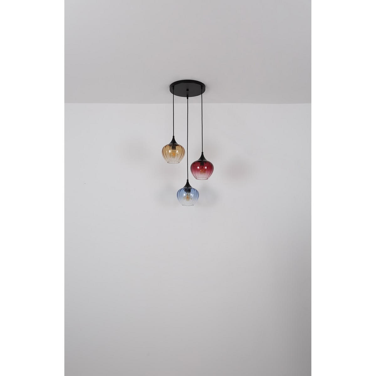 KRONLEUCHTER TOY Schwarz Rauchglas - Schwarz, Glas (45/45/20.5cm) - Nowa