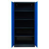 STAHLSCHRANK Bee mit 5 verzinkten Fachböden 195x92x42 cm Korpusfarbe Anthrazit Frontfarbe Enzianblau - Blau, Metall (92/195/42cm)