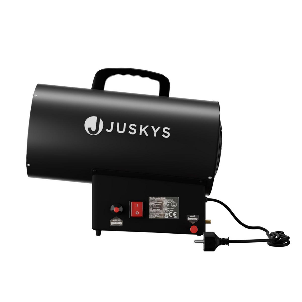 GASHEIZGEBLÄSE 10 kW schwarz - Schwarz, Metall (19/19/36cm) - Juskys