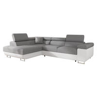 ECKSOFA Torezio, Seite: Links - Weiß, Holz/Textil (274/203cm) - MIRJAN24