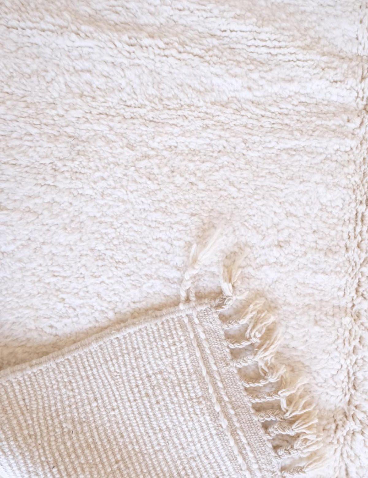 BERBERTEPPICH schlicht Wolle 161x 240 cm - Weiß, Naturmaterialien (161/240cm) - AFK Living