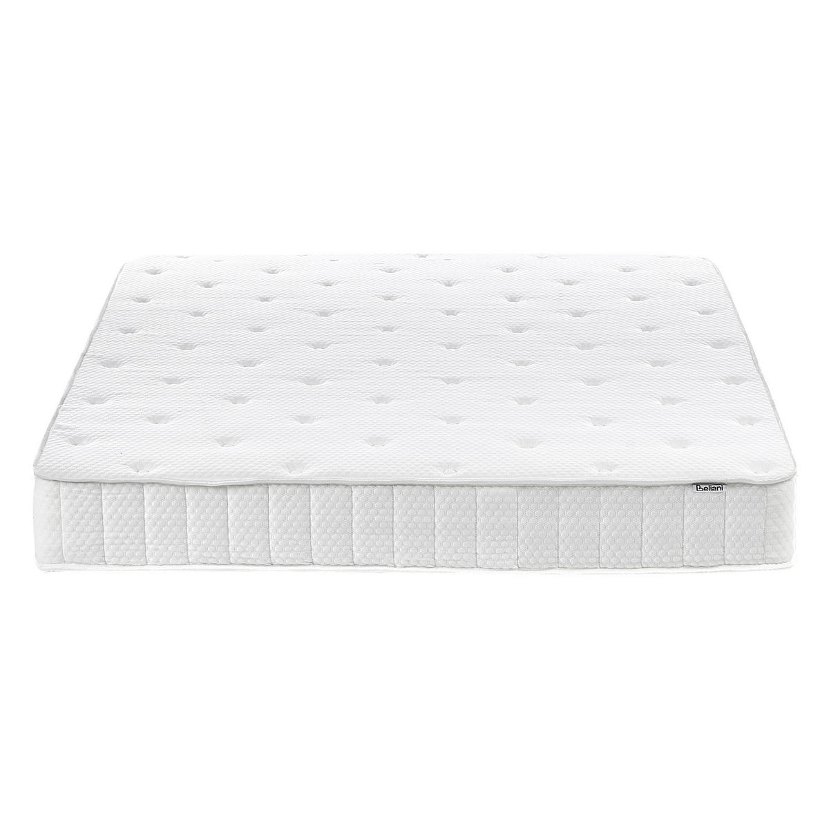 TASCHENFEDERKERNMATRATZE H3/4 Fest H2/3 Mittel 140/200 cm Duo - Weiß, Textil (140/200cm) - Beliani