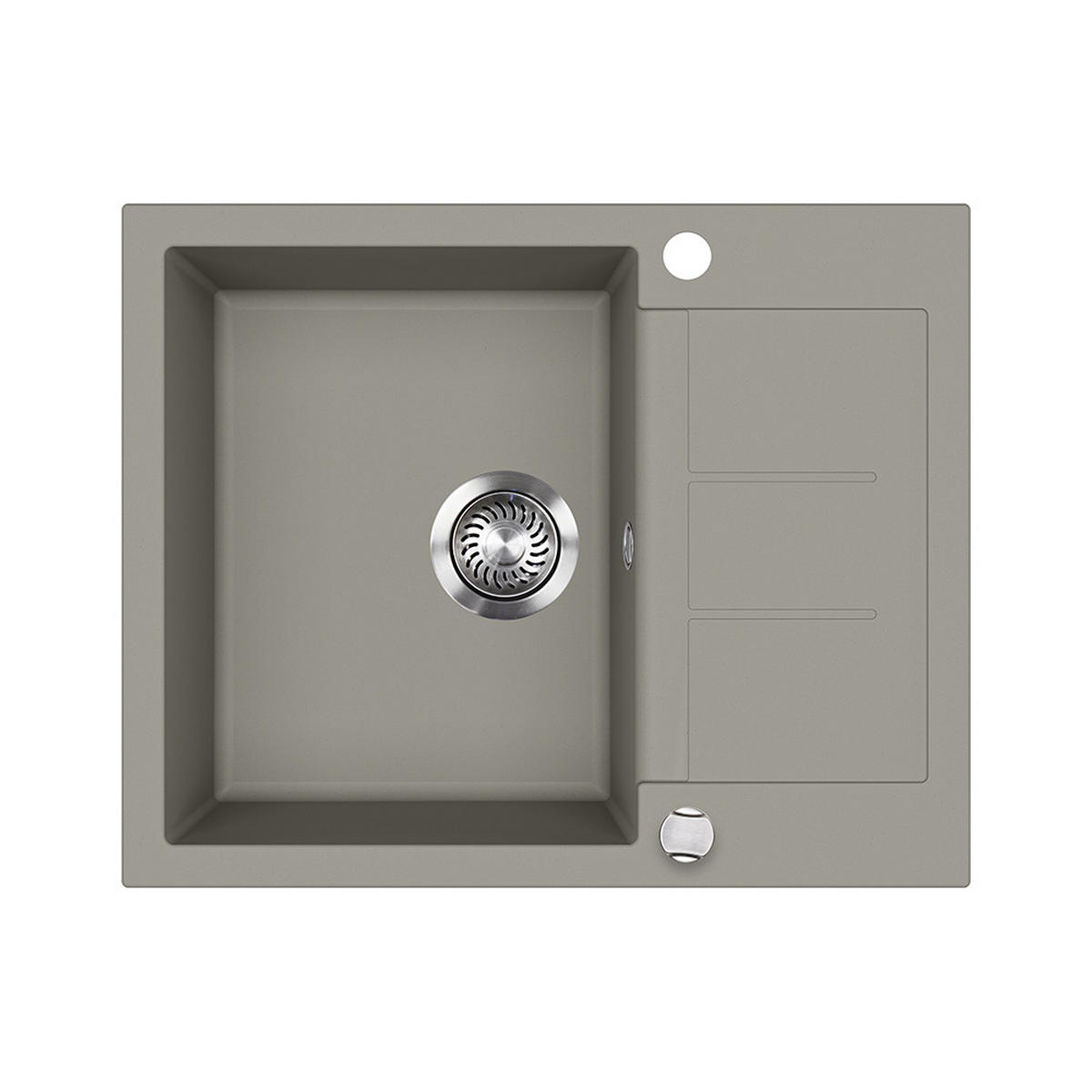 SPÜLBECKEN Rom Beton 62 x 50 cm - Grau, Keramik (62/20/50cm) - Bergstroem