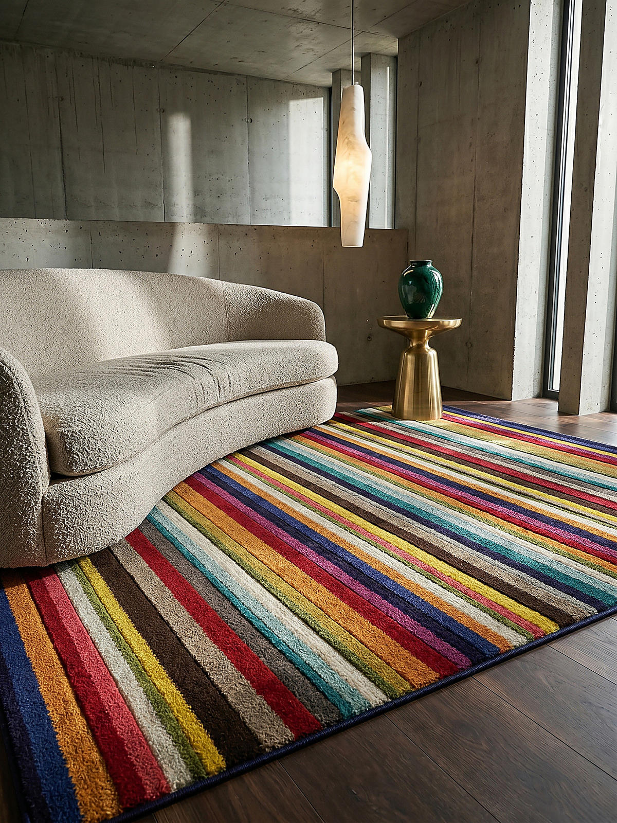 TEPPICH MEON, gestreift, Bunt, 120 x 170 cm - Multicolor, Textil (170/120cm) - KADIMA DESIGN