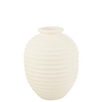 BLUMENTOPF OVAL - Töpferei - Weiß - L - Ø 50 cm - Weiß, Keramik (50/66cm) - J-Line