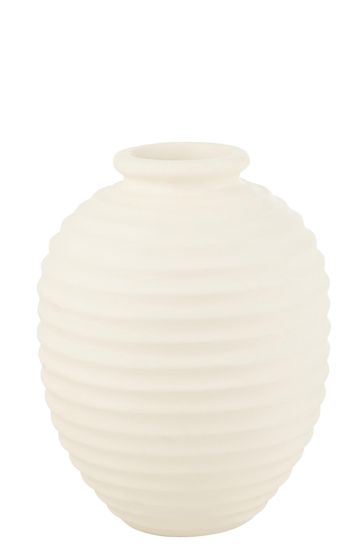 BLUMENTOPF OVAL - Töpferei - Weiß - L - Ø 50 cm - Weiß, Keramik (50/66cm) - J-Line