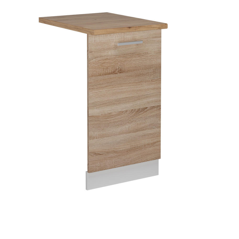 KRYT MYČKY NÁDOBÍ R-Line Sonoma - bílá/Sonoma dub, kompozitní dřevo (45/81.8/1.6cm) - Vicco