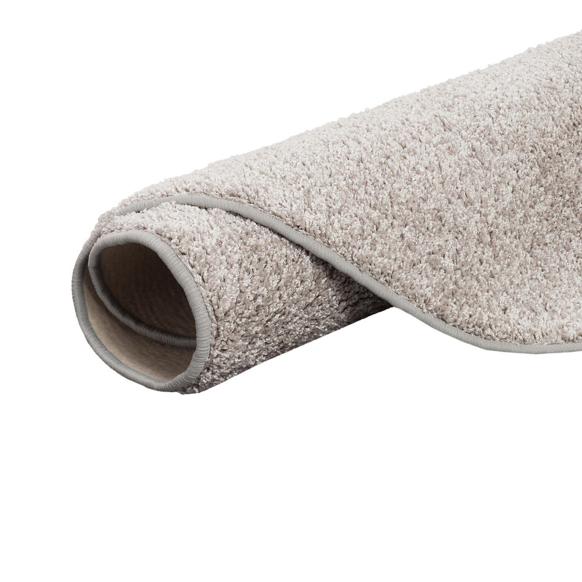 HOCHFLOR VELOURS TEPPICH MONA RUND - Silberfarben, Textil (100/100cm) - Snapstyle