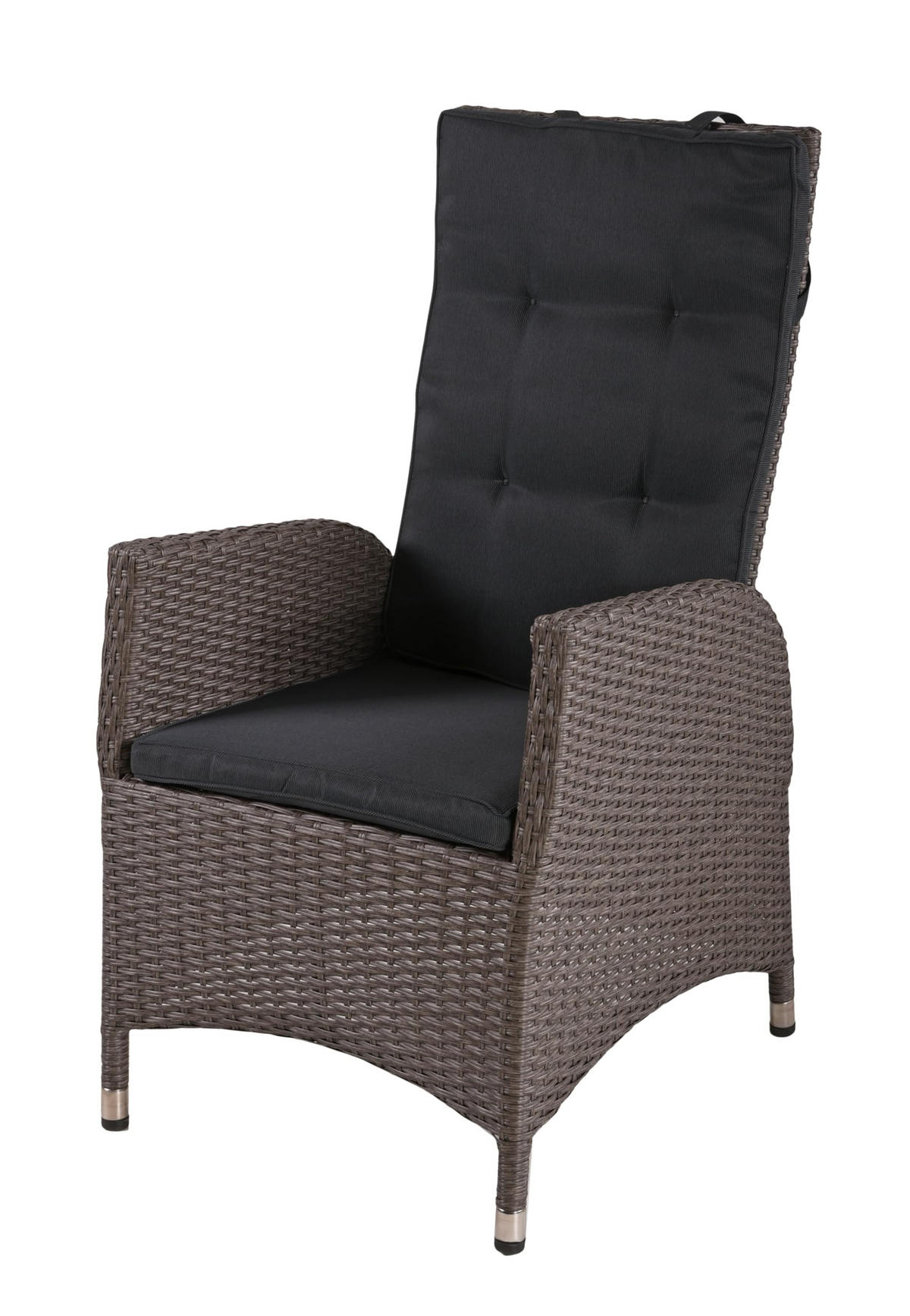 GARTENSTUHL 2er Set Kobe Gartenstühle - Grau, Kunststoff (68/109/60cm) - DELUKE