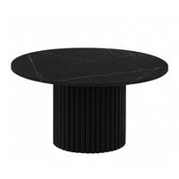 TISCH Schwarz Riko Rund 58 cm - Schwarz, Holzwerkstoff (58/58/42cm) - Sepro Meble