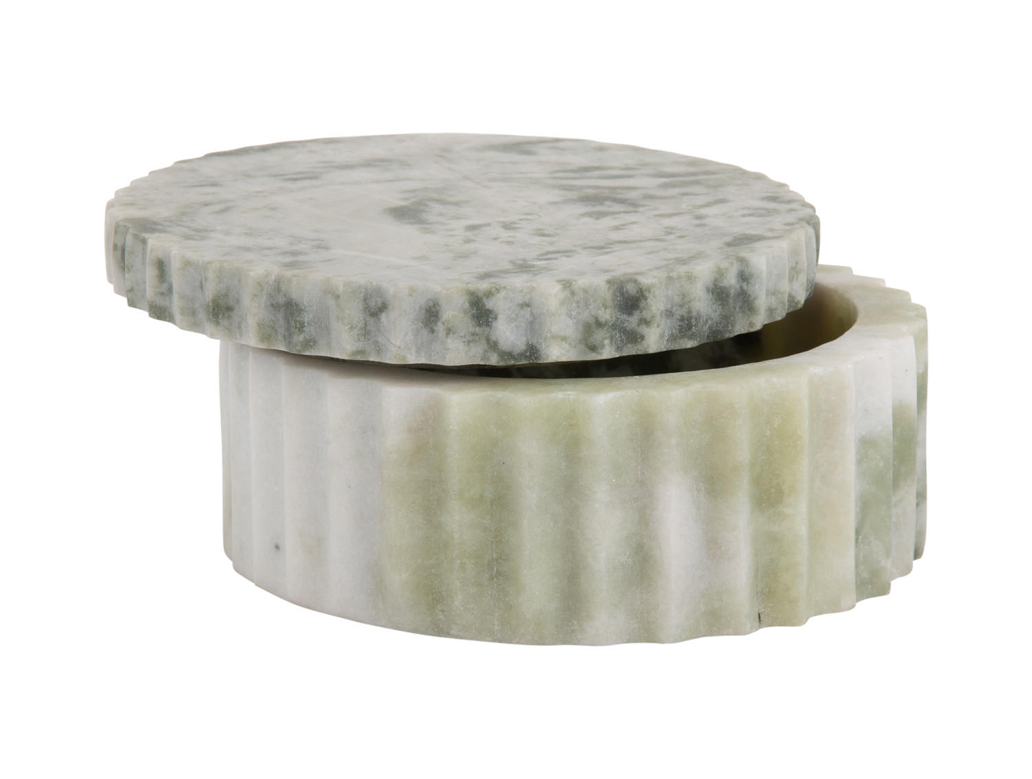 SCHALE Metde 15/15/6 cm - Grün, Naturmaterialien (15/6cm) - Present Time