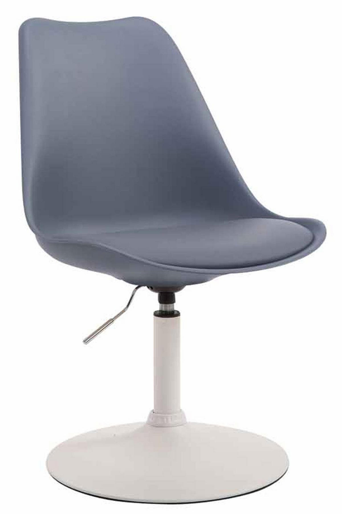 DREHSTUHL Kunststoff grau - Weiß/Grau, Kunststoff/Metall (48/76/57cm) - CLP
