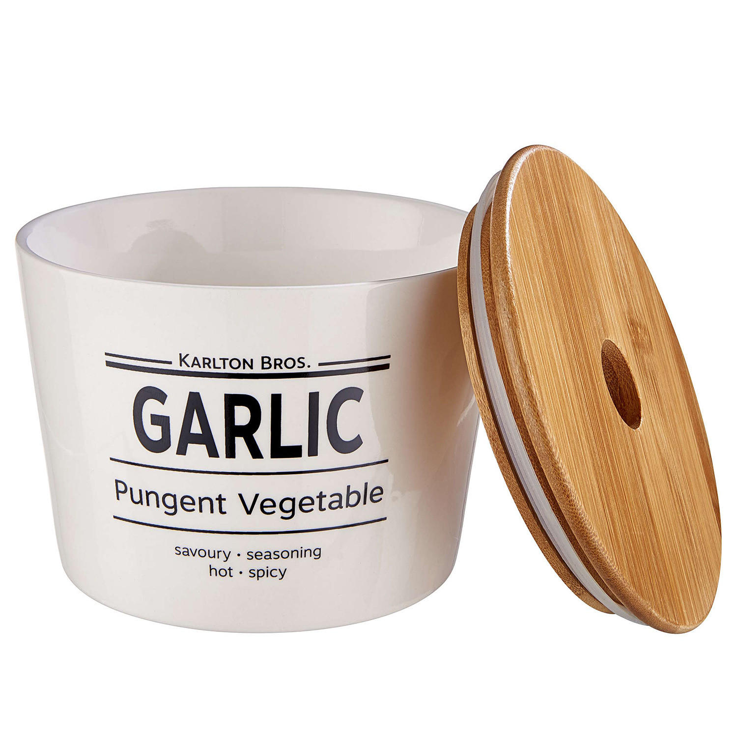 KNOBLAUCHTOPF Karlton Bros. - Weiß, Keramik (14/11/14cm) - Butlers