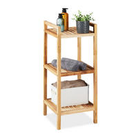 BADREGAL - Hellbraun, Holz (35/81/35cm) - Relaxdays