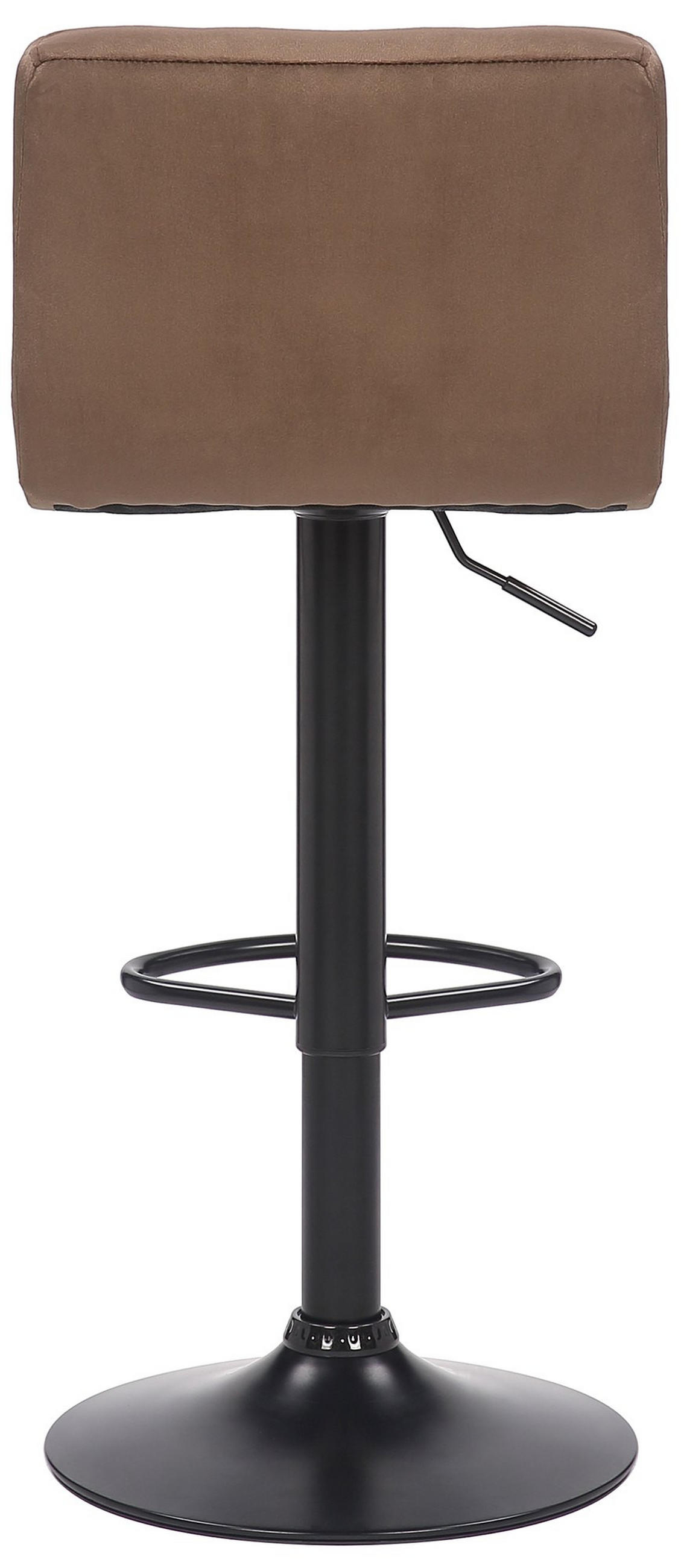 BARHOCKER 4er Set Rivan Samt Braun - Braun, Textil (40/85/40cm) - DELUKE