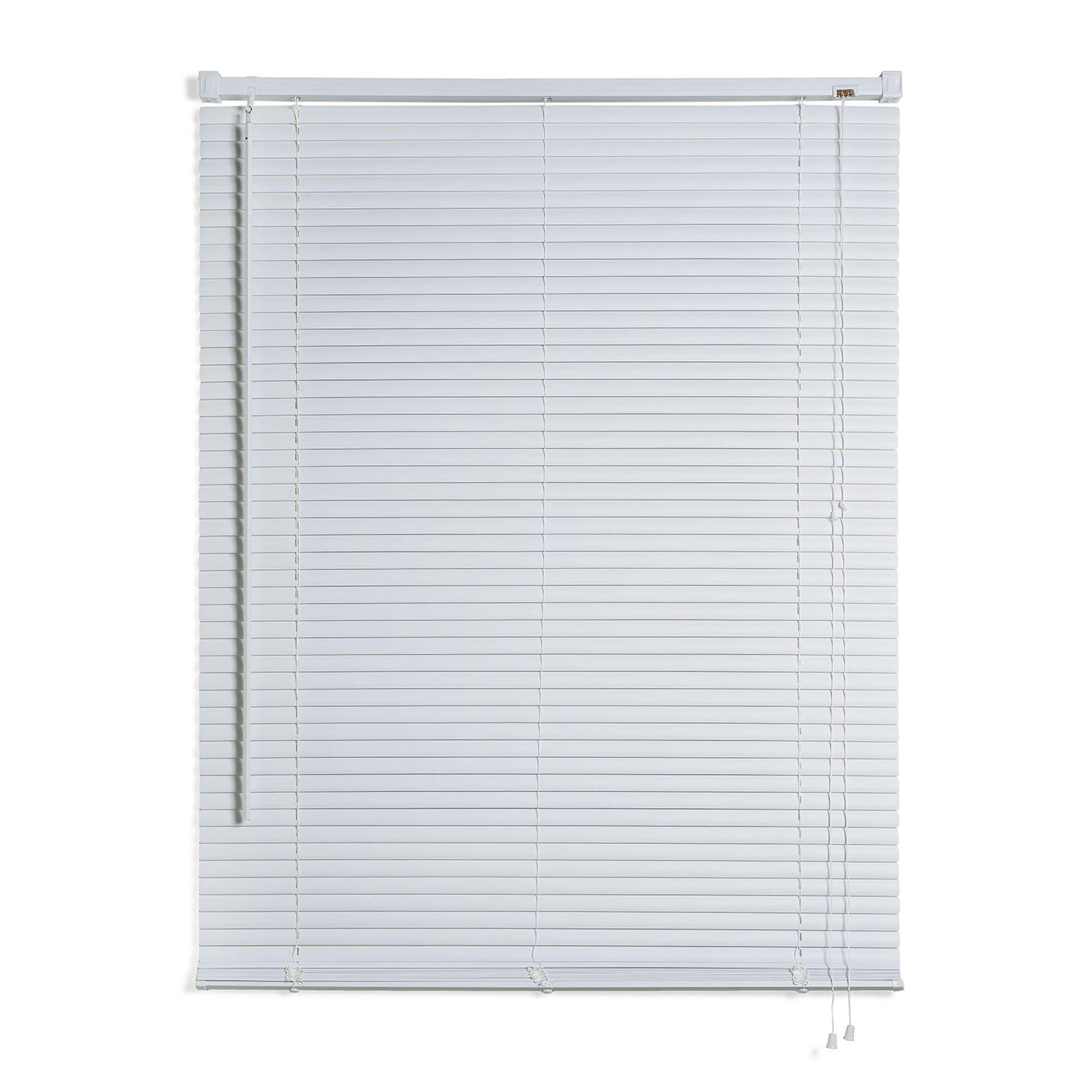 JALOUSIEN vinyl venetianische mit weißer Zugschnur 105x250 - Weiß, Kunststoff (105/250cm) - STORESDECO