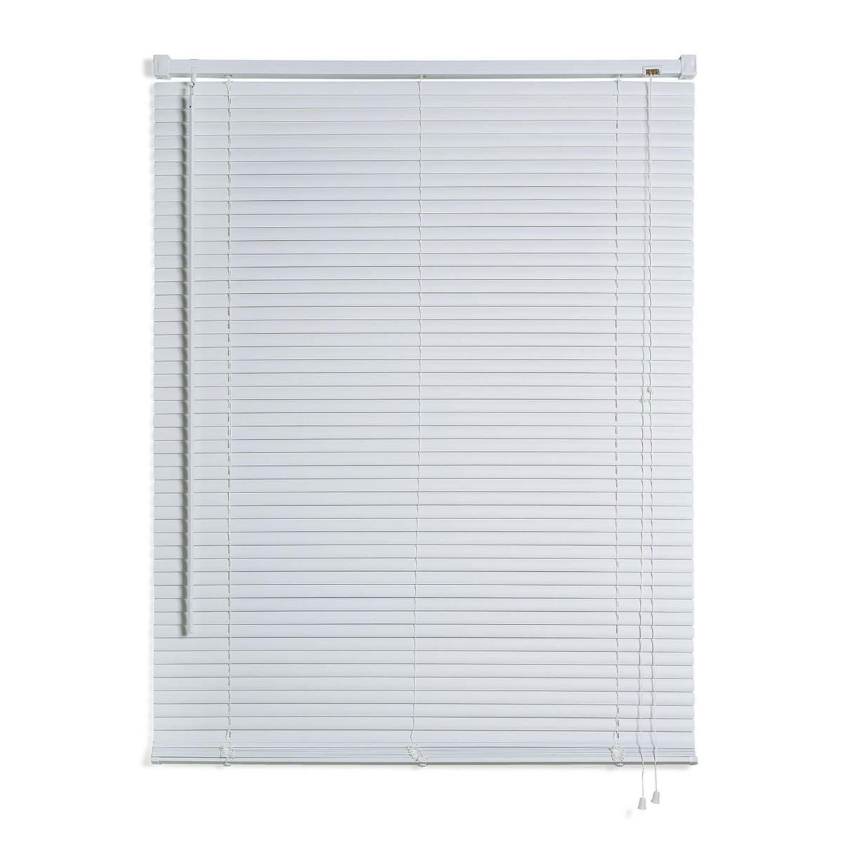 JALOUSIEN vinyl venetianische mit weißer Zugschnur 105x250 - Weiß, Kunststoff (105/250cm) - STORESDECO