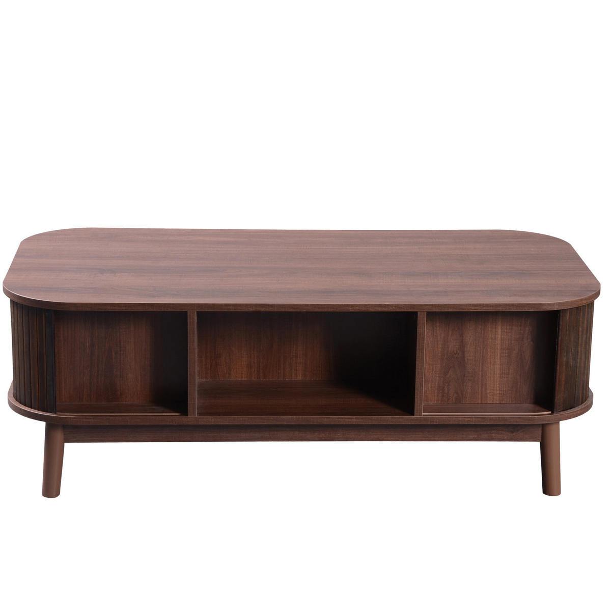 COUCHTISCH 110/55/38.5 cm natur aus MDF mit Rattandetails - Naturfarben, Holzwerkstoff (110/55/38.5cm) - OKMYHOME