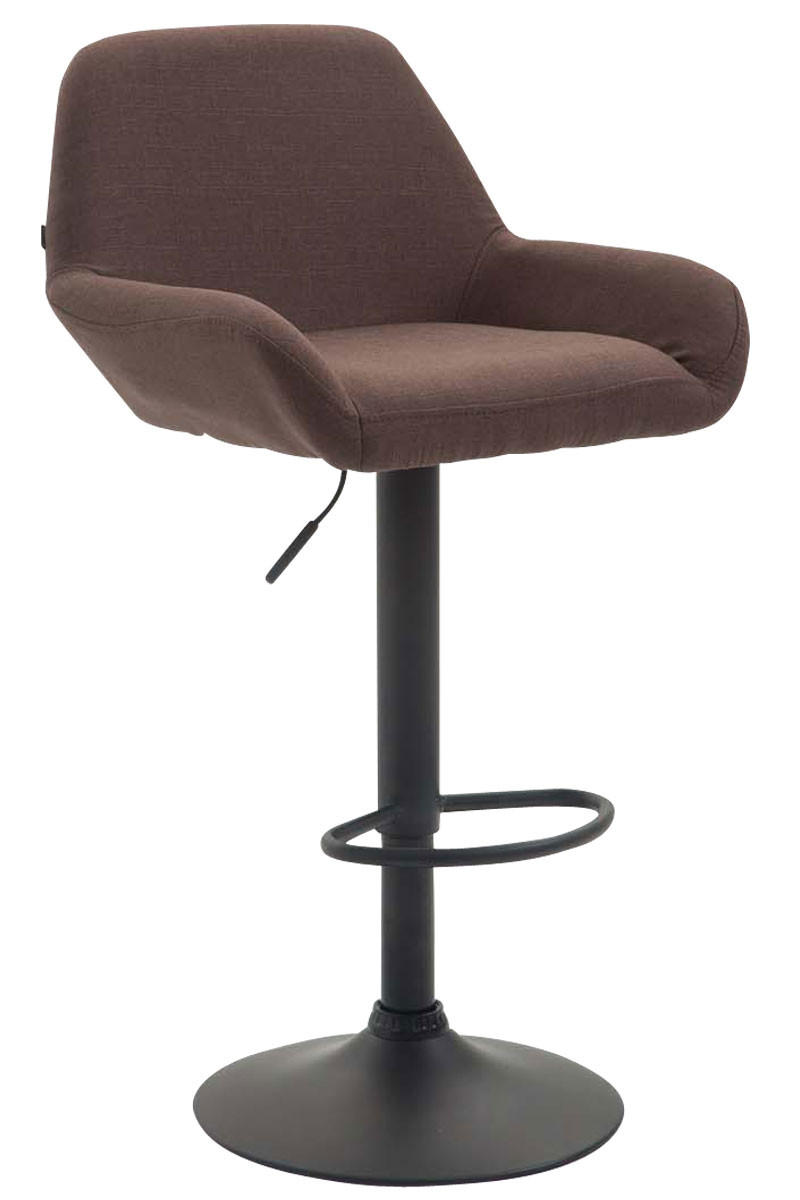 BARHOCKER DUBLIN Braun Stoff Schwarz - Braun, Textil/Metall (51/89/52cm) - DELUKE