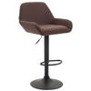 BARHOCKER DUBLIN Braun Stoff Schwarz - Braun, Textil/Metall (51/89/52cm) - DELUKE
