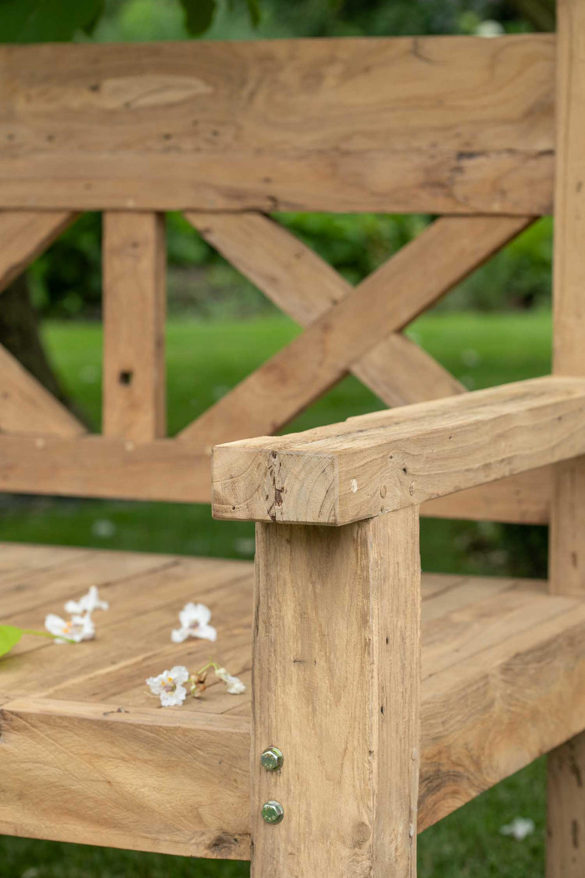 GARTENBANK Rustique - Naturfarben, Holz (160/99/73cm) - Mr. Deko