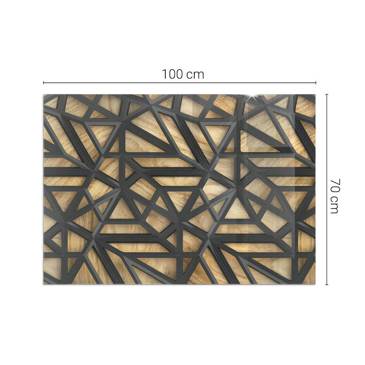 GLASPLATTE für Kamin 100x70 cm Braun - Braun, Glas (100/70/0.4cm) - ArtPrintCave