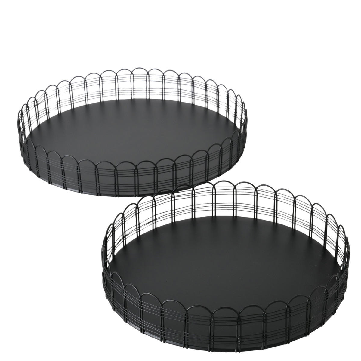 TABLETTS von Weira Schwarz - Schwarz, Metall (31/5/31cm) - Boltze Home
