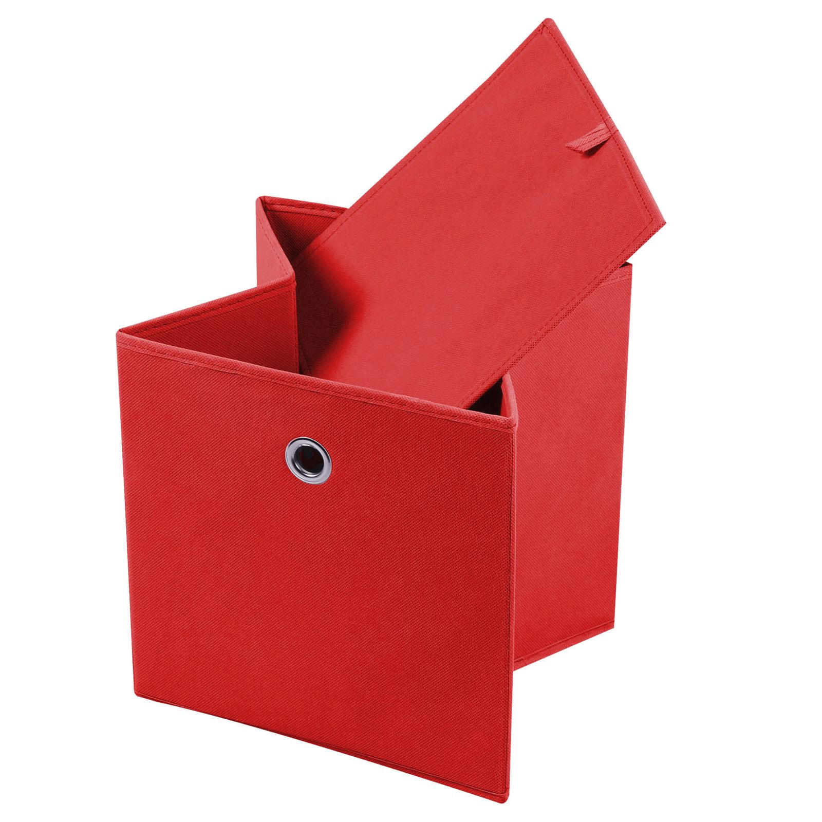 FALTBOX ELA 2ER-SET - Rot, Textil (27/27/27cm) - IDIMEX
