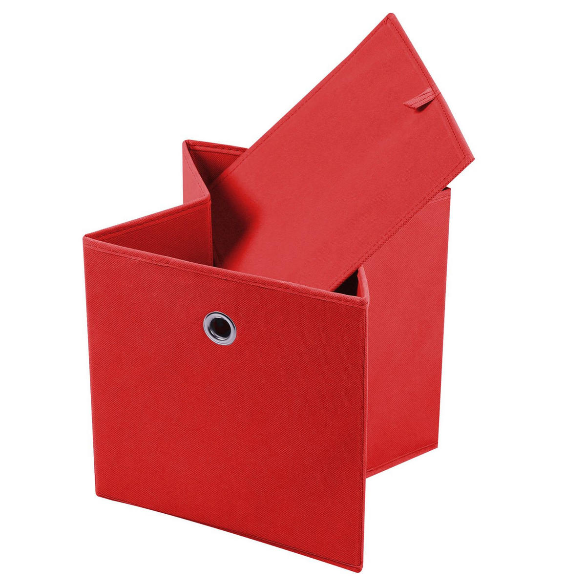 FALTBOX ELA 2ER-SET - Rot, Textil (27/27/27cm) - IDIMEX