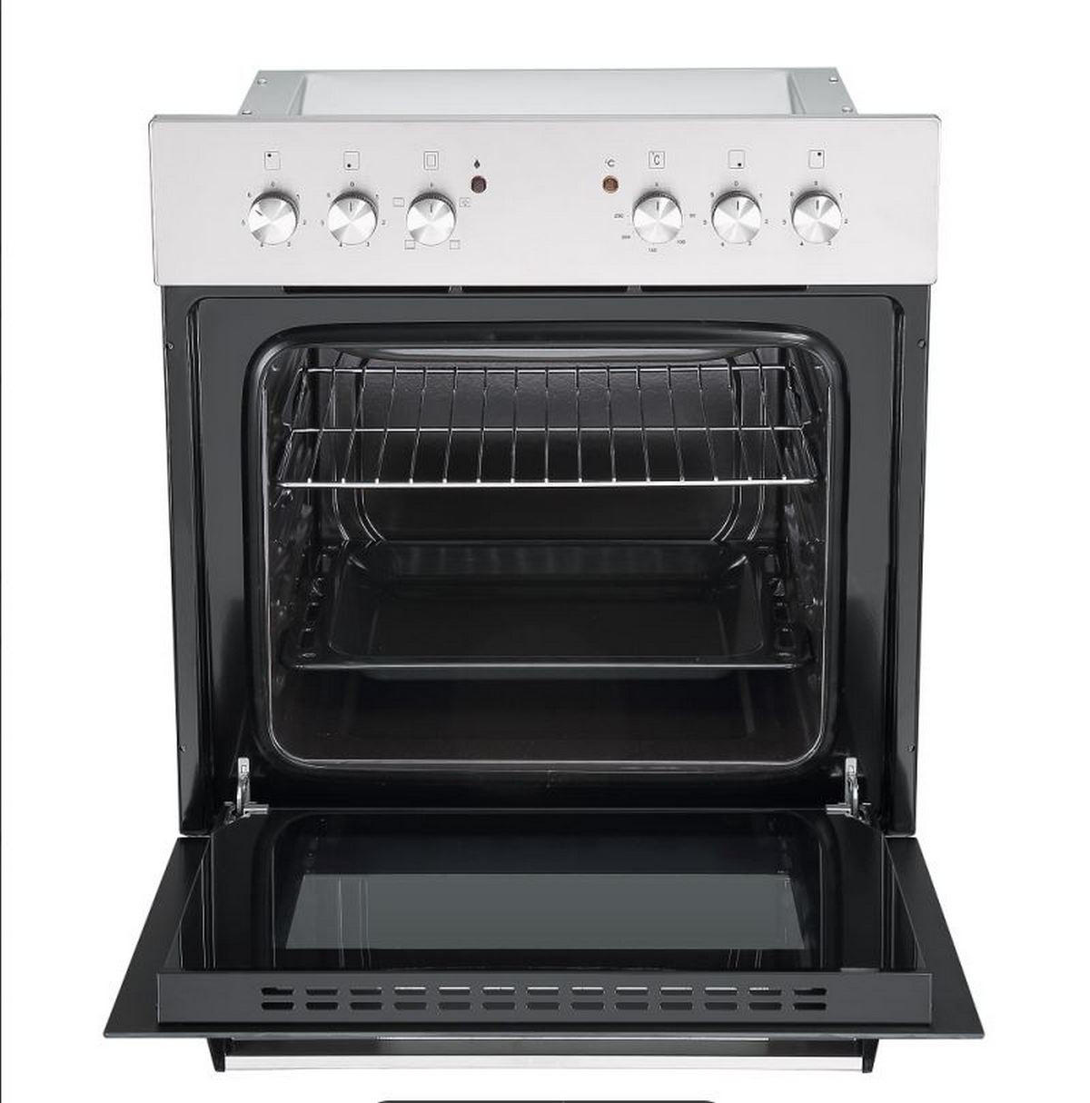 EINBAUHERDSET KH-BIC3-I-GK-IX-2 Edelstahl 60 cm Glaskeramik - Silberfarben, Kunststoff (60/65/57cm) - PKM