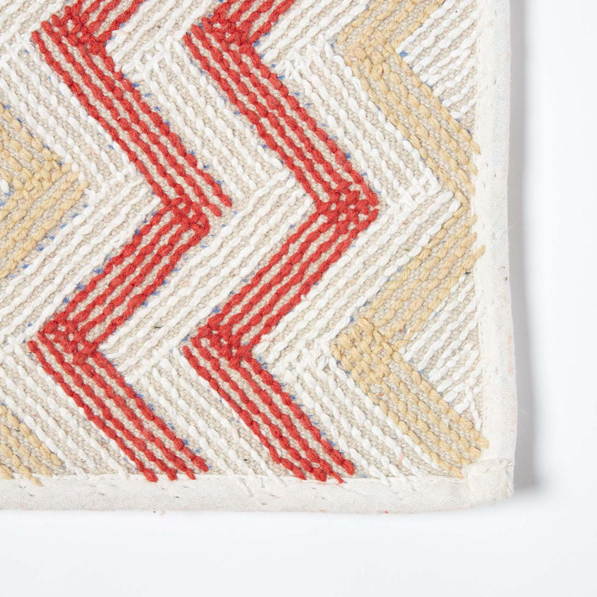 BADEMATTE 50/80 cm Chevron-Muster, Baumwolle - Orange, Textil (50/80cm) - Homescapes